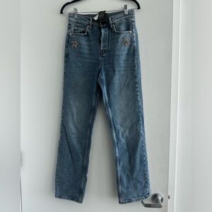 BNWT Maje Crystal Straight Leg Jeans